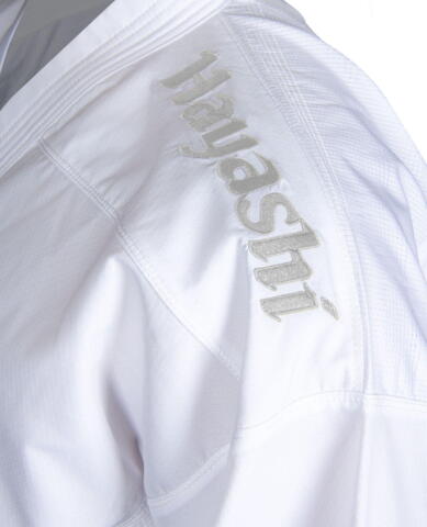 Hayashi Grøn Karate Gi, Premium Kumite, WKF Approved - Hvid