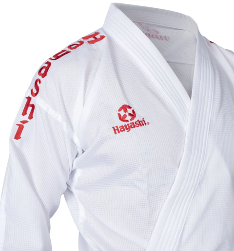 Hayashi Air Deluxe kumite Karate Gi - Rød - Skulder/bryst