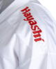 Hayashi Grøn Karate Gi, Premium Kumite, WKF Approved - Rød